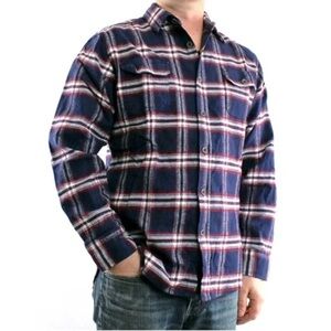 JACHS Men's Size Large Tall Plaid Flannel Shirt Multicolor Long Sleeve Casual